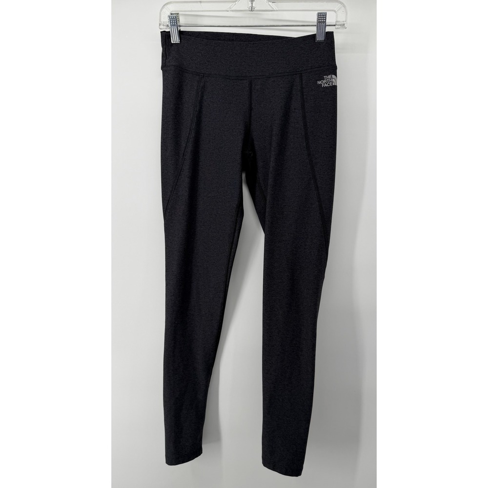 The North Face Womens Heather Gray Athletic Leggings High Rise Tights Small S/P